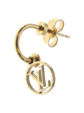 Louis Vuitton Boucle Doreil Blue Ming Earrings Gold